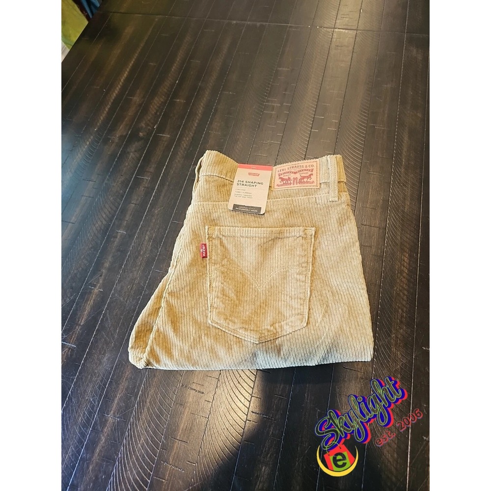 Levi's‎ 314 Women's Brown Cotton Blend Jeans Shaping Corduroy Stretch Nwt 32x30